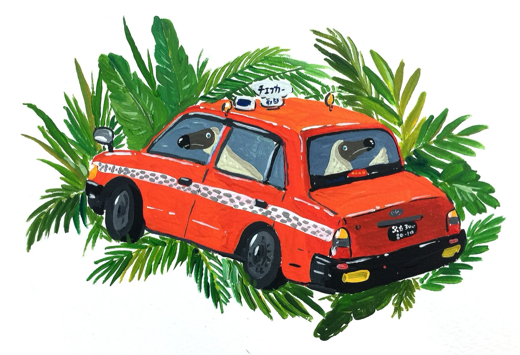 DoTokyo drawing 2, 12.5×17cm, gouache on paper