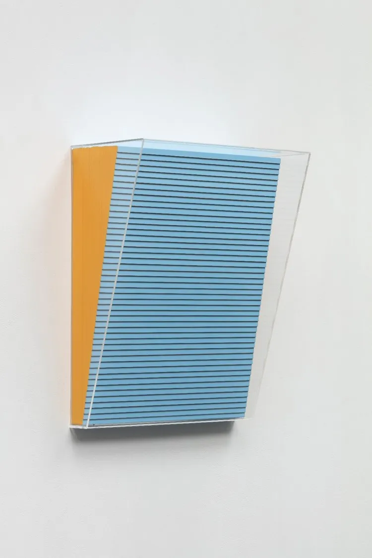 Layers No.BY2, acrylic, cardboard, canvas, acrylic frame, 49×39×12.5(d)cm