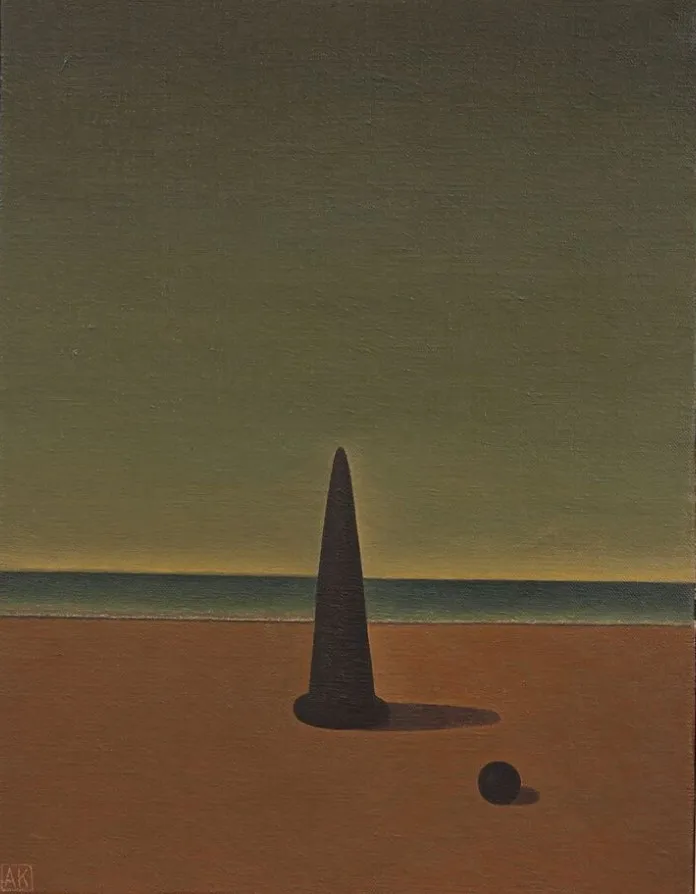 Silence, oil on canvas, wood, 35×27cm