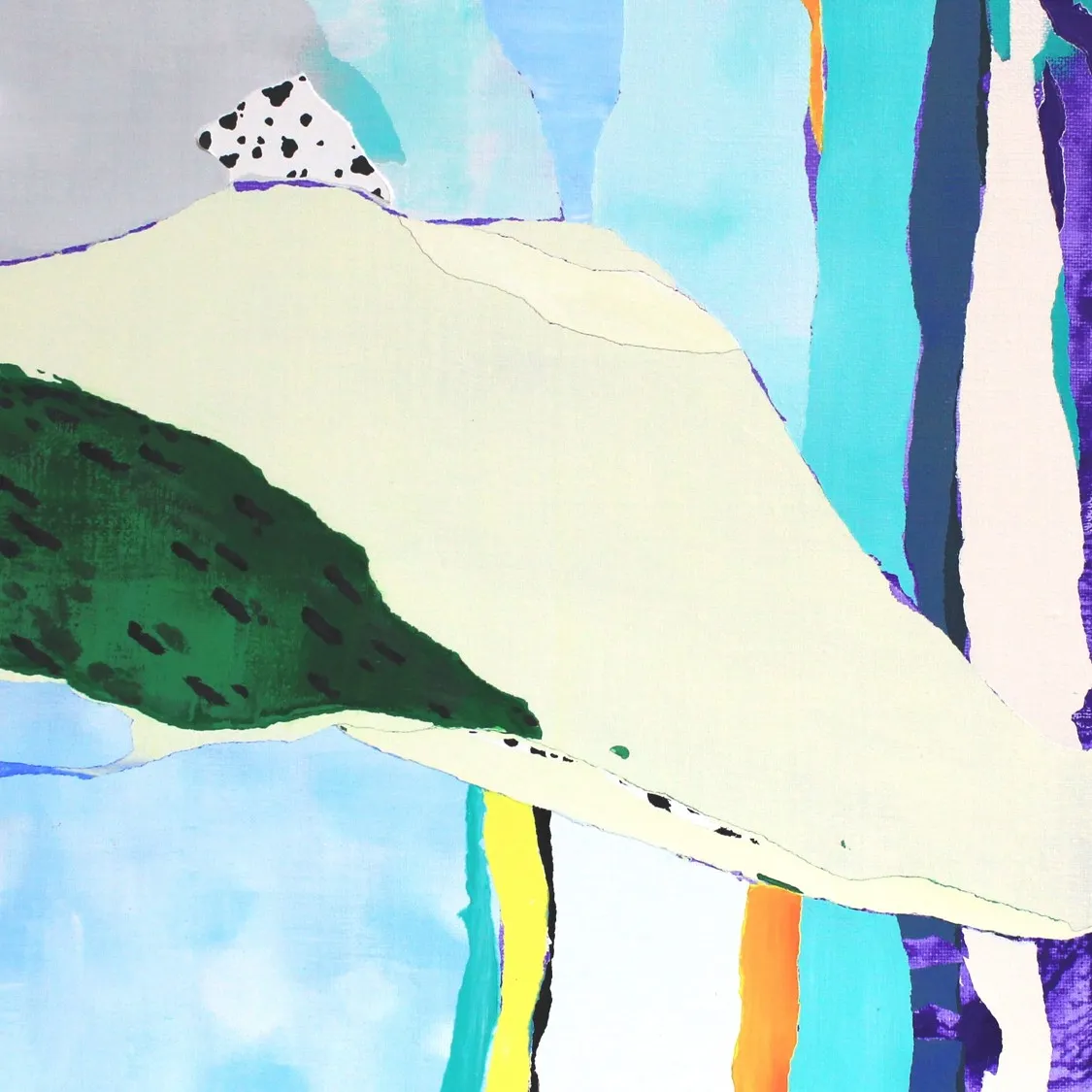 Zigzag, acrylic on canvas, 31.8×31.8cm