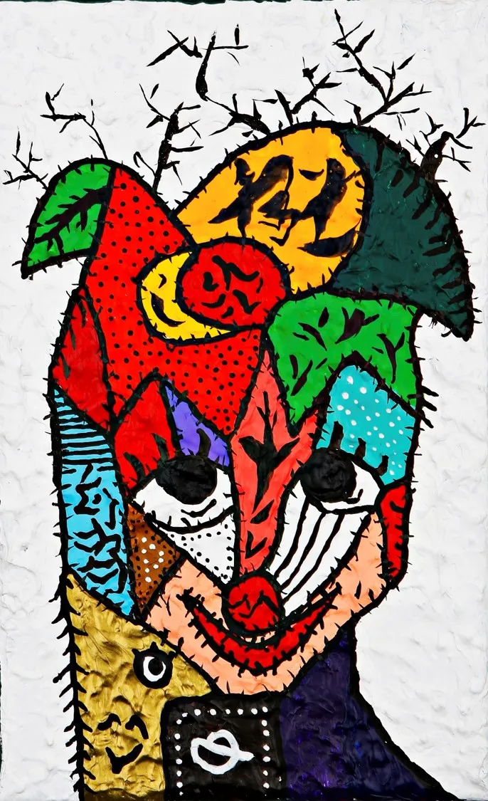 A HUMAN TREE13, 22x15cm, Acrylic on canvas