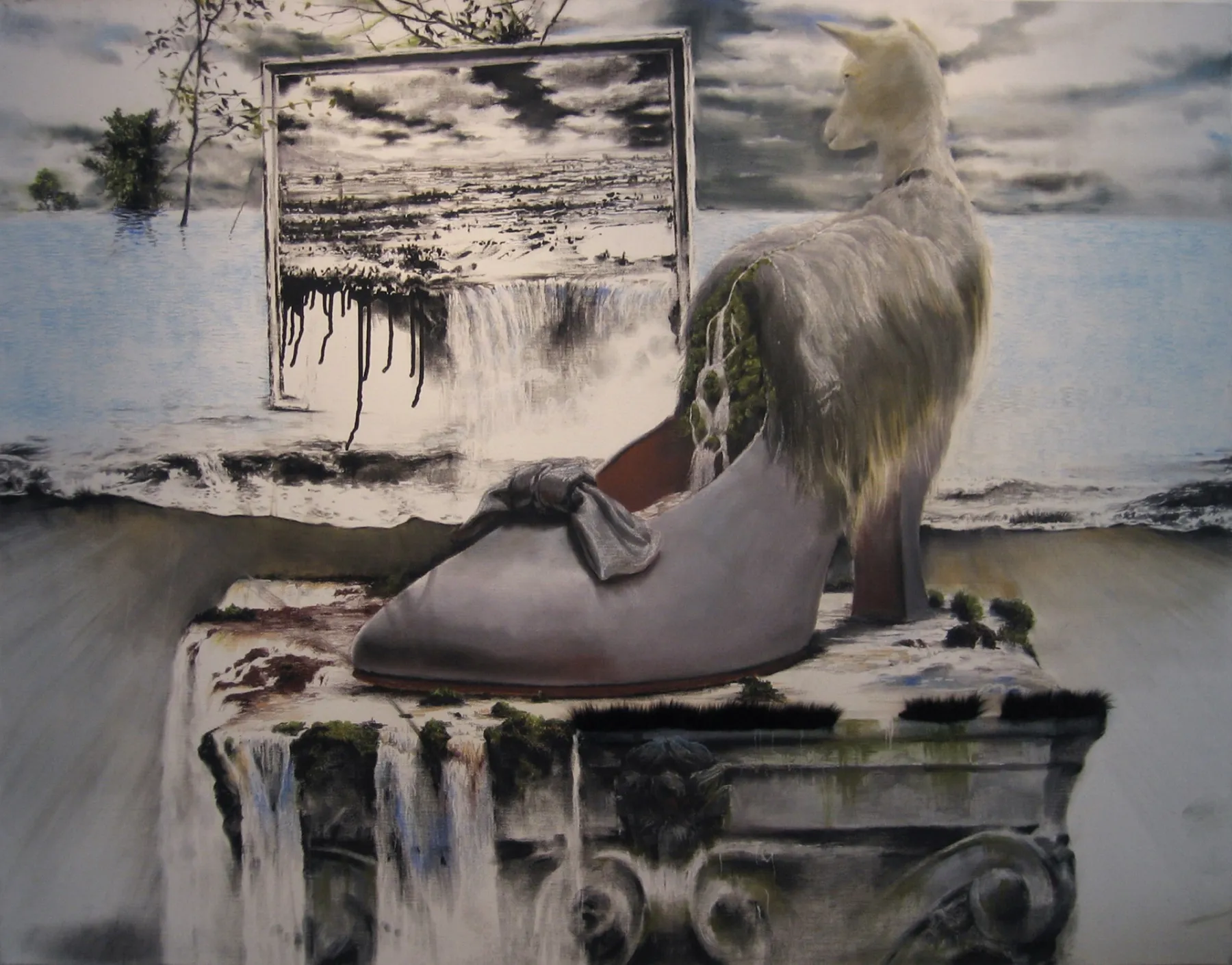Instant Landscape, mixed media on canvas, 145×112cm