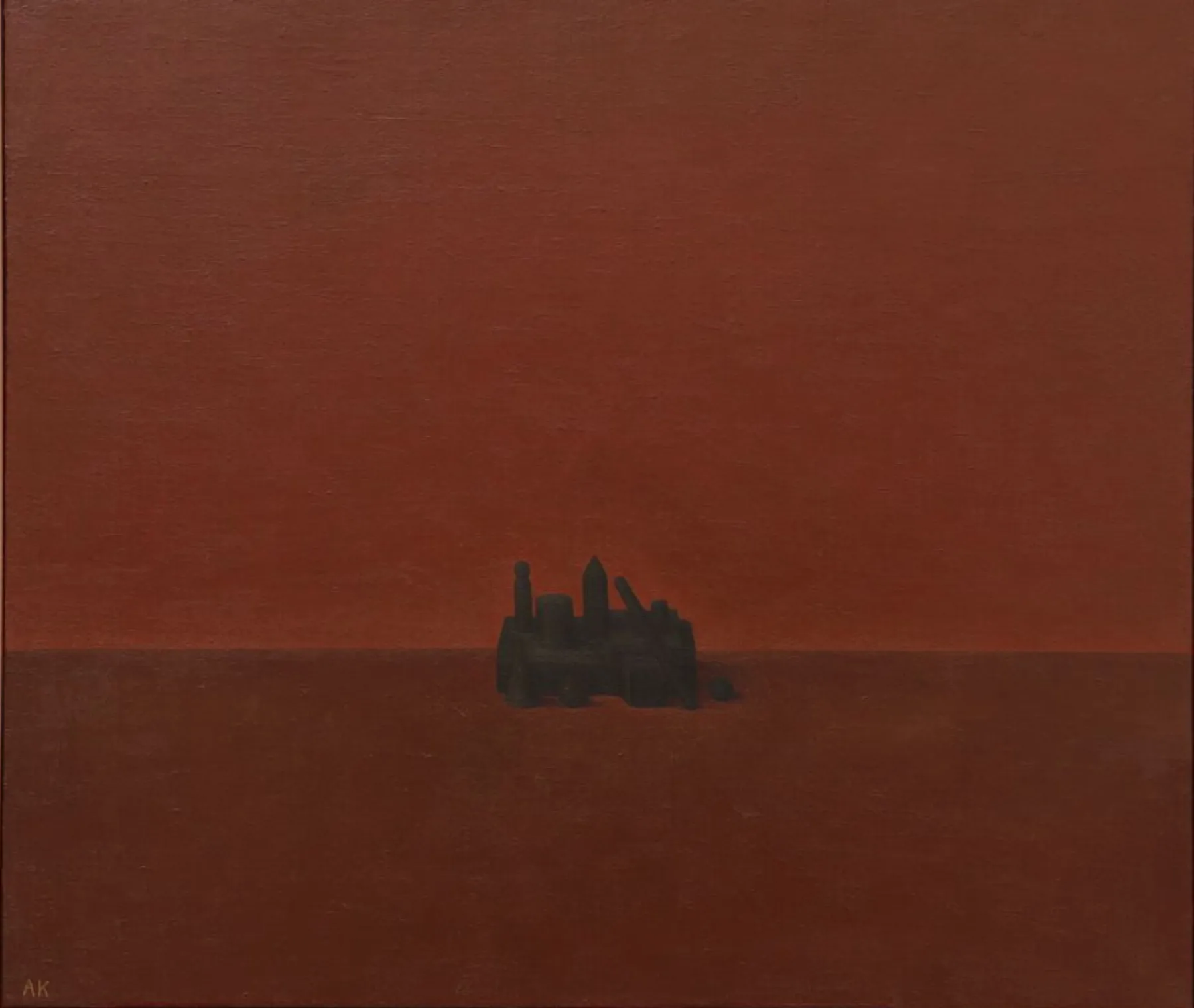 Castle of Time, oil on canvas, wood, 45.5×53cm
