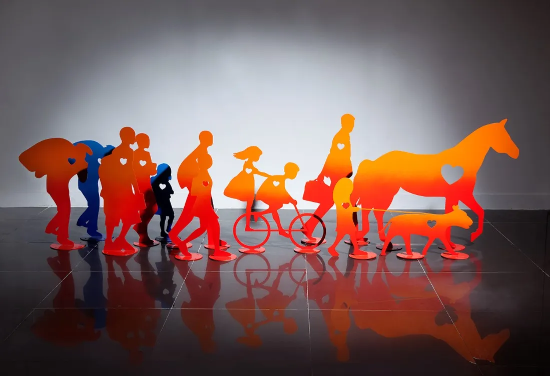 All is Vanity, stainless steel and mixed media, 260x60x76(h)cm