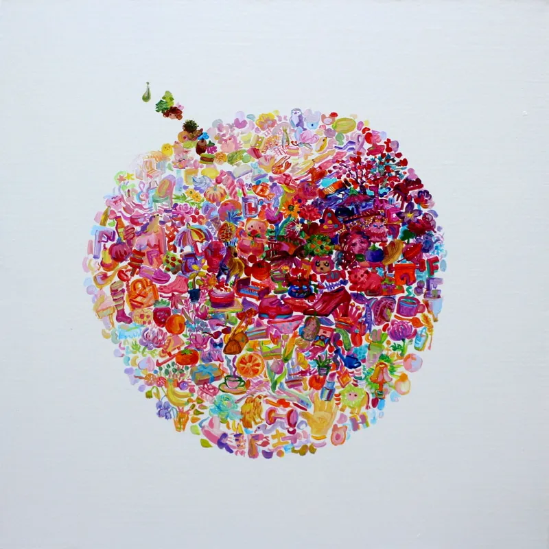 Gradually, Apple, 45.5×45.5cm, acrylic
