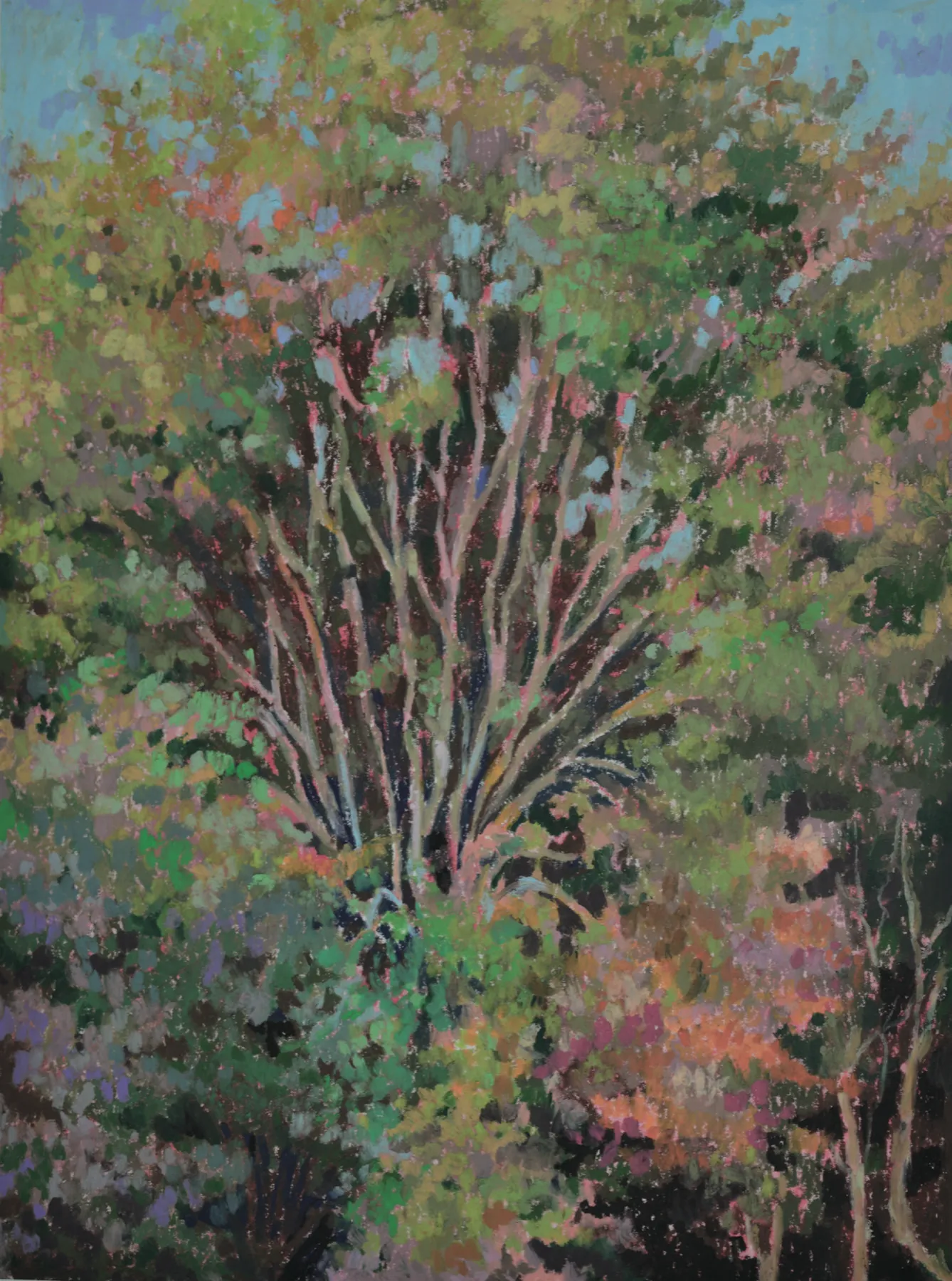 Depth, 27×36cm, oil pastel on paper