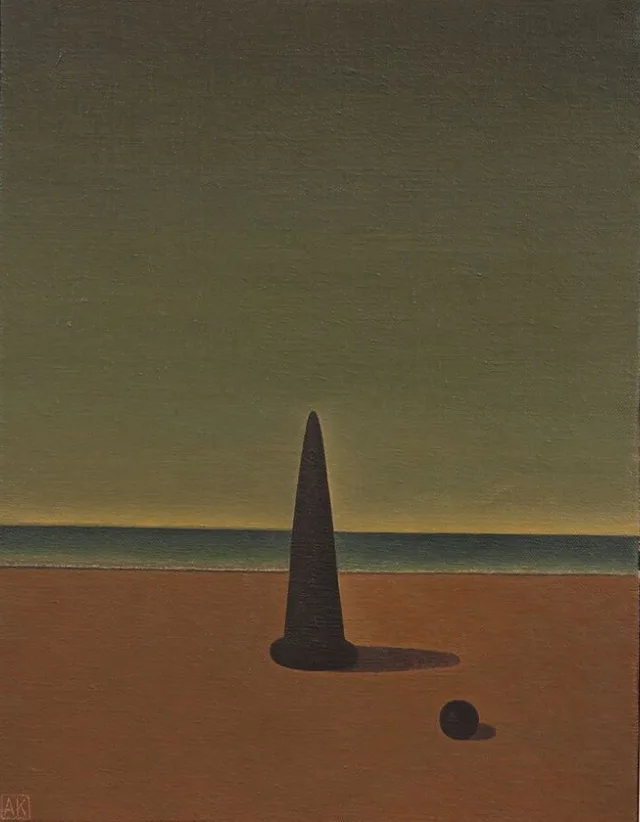 Silence, Oil on canvas, wood, 35×27cm