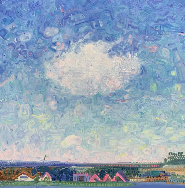 하늘이야기, 72.7×72.7cm, Oil on Linen