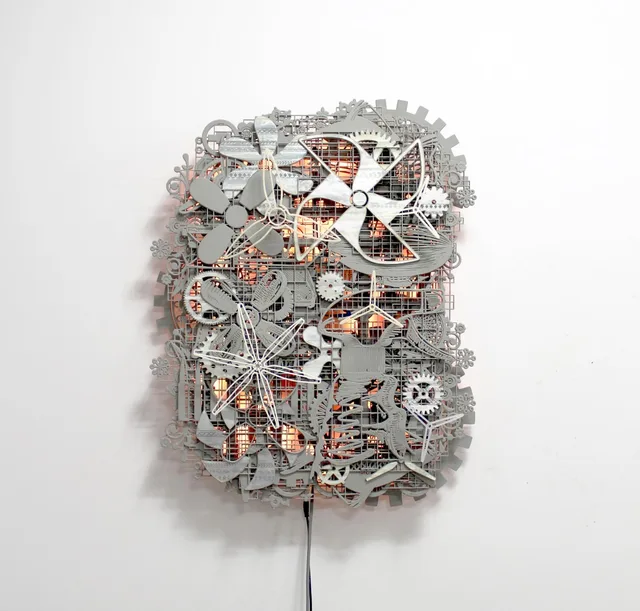 cosmos_kn02, 나무 외 혼합매체, 65×76cm